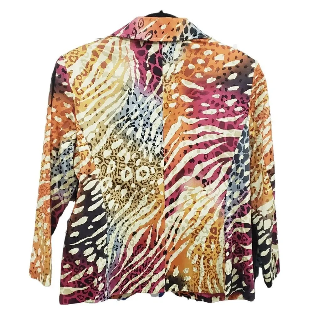 Transitions Multicolored Blazer Size 4